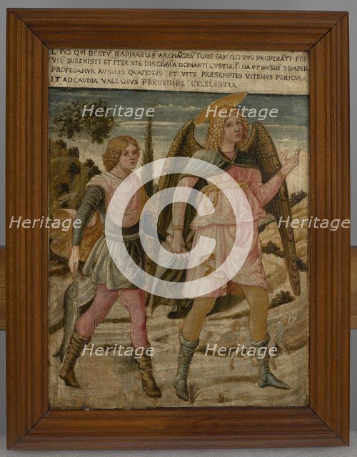 Tobias with Archangel Raphael, c1460. Creator: Benozzo Gozzoli.