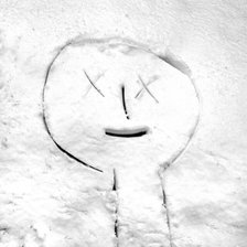 Face in the snow, Swindon, Wiltshire, 2010. Creator: Peter Williams.
