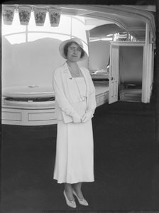The Duchess of York aboard 'HMY Victoria and Albert', 1933. Creator: Kirk & Sons of Cowes.
