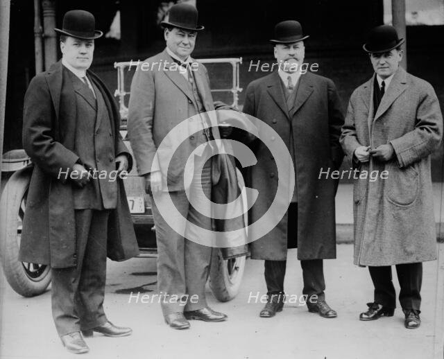H.J. Titus, Dr. H. Wiley, A.D. Charlton, [and] Dr. Geo. Ainslie, between c1910 and c1915. Creator: Bain News Service.