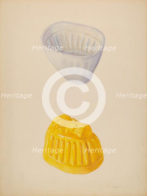 Pottery Molds, 1935/1942. Creator: Joseph Shapiro.