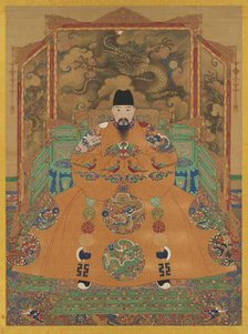 Portrait of the Hongzhi Emperor (1470-1505). Creator: Chinese Master.