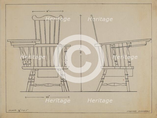 Chair, 1935/1942. Creator: Isadore Goldberg.