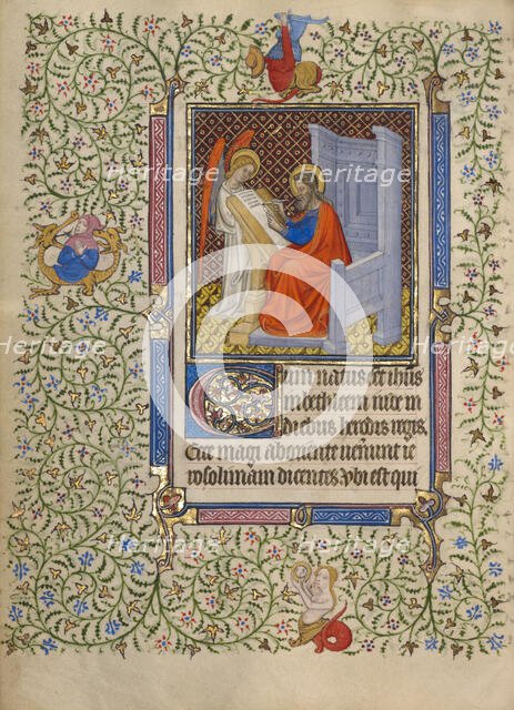 Saint Matthew; Book of Hours, about 1410. Creator: Unknown.