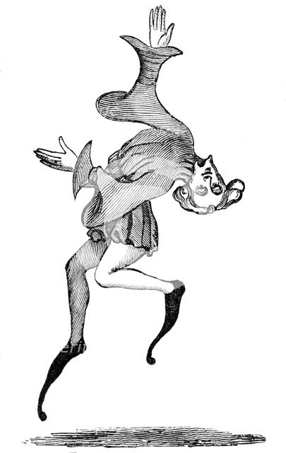 Tumbling, 14th century, (1833). Artist: Unknown