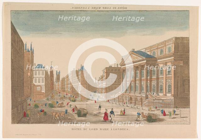 View of the Mansion House in London, 1700-1799. Creator: Unknown.