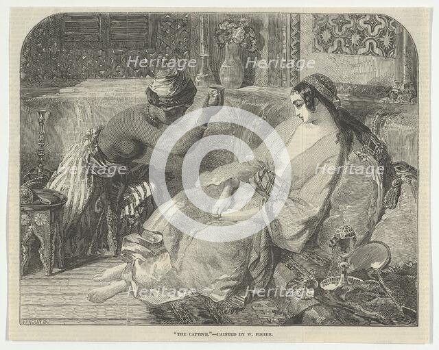 The Captive, from "Illustrated London News", April 15, 1848. Creator: H. Harrison.