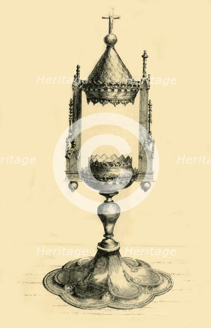 Silver monstrance or reliquary, 15th century, (1881).  Creator: S Thomas.