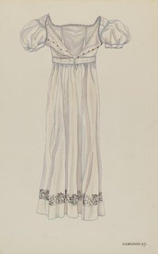 Day Dress, 1937. Creator: Irene M. Burge.