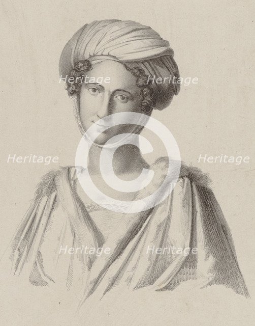 Portrait of the mezzo-soprano Isabella Colbran (1785-1845), 1824.