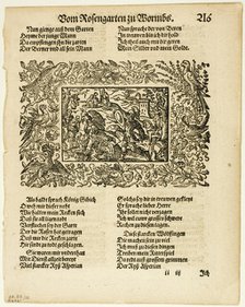 Illustration from Heldenbuch, plate 32 from Woodcuts from Books...1590...assembled 1937. Creators: Virgil Solis, Jost Ammon.