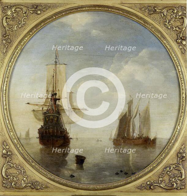 Ships at Anchor, c.1650-c.1707. Creator: Willem van de Velde the Younger.