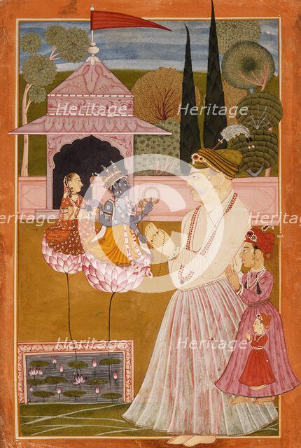 Maharaja Kumar Himan Raj Singh at Worship, c1790. Creator: Unknown.