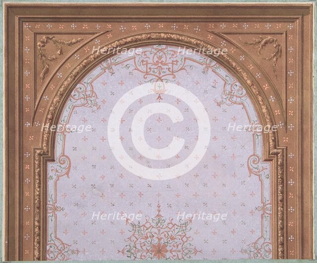 Design for Ceiling, Hôtel Cottier, ca. 1879. Creators: Jules-Edmond-Charles Lachaise, Eugène-Pierre Gourdet.
