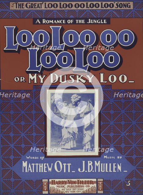 'Loo-loo-oo-loo loo or my dusky Loo', 1901. Creator: Unknown.