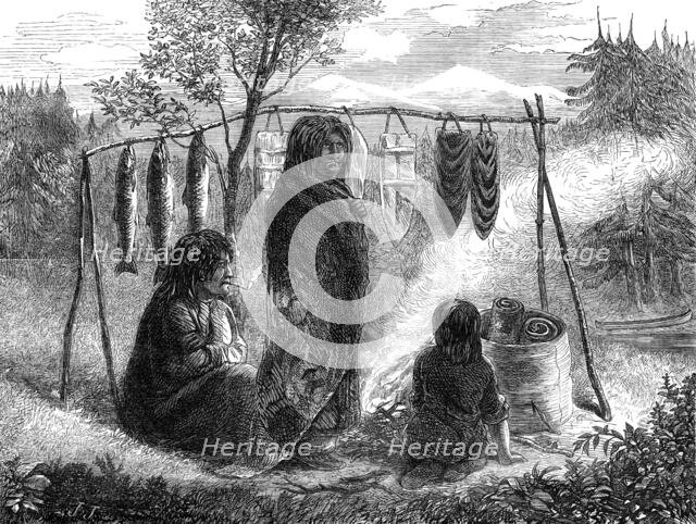 Salmon-eaters of British Columbia, 1872. Creator: Unknown.