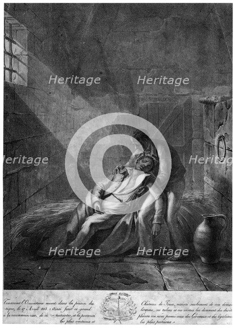 Death of Toussaint Louverture, Haitian Revolutionary leader, 27th April 1803. Artist: Unknown