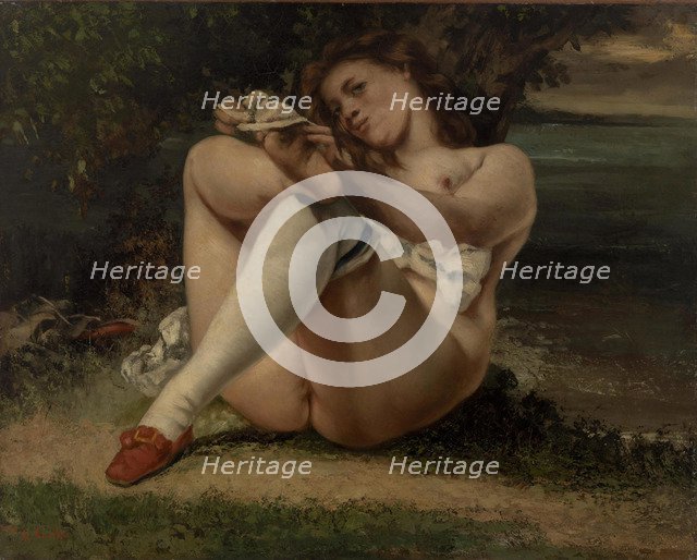 Woman with White Stockings (La Femme aux bas blancs) , 1861.