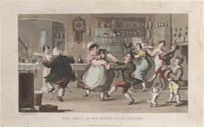 Quae Genus, in the Sports of the Kitchen, from "The History of Johnny Quae Genus..., August 1, 1821. Creator: Thomas Rowlandson.