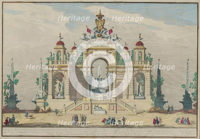 The Chinèa (Festa della Chinea) in Rome, 1753-1759. Creator: Vasi, Giuseppe (1710-1782).