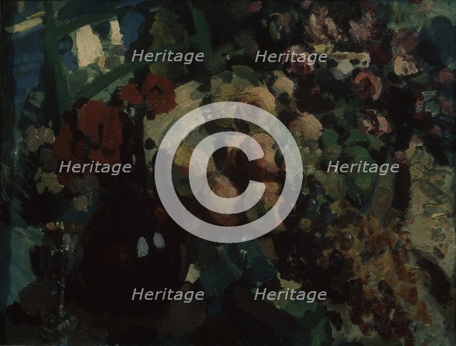 Still life. Vine and fruits, 1917. Artist: Korovin, Konstantin Alexeyevich (1861-1939)