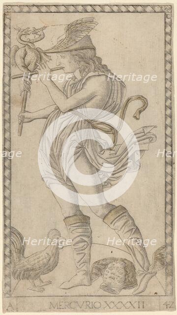 Mercurio (Mercury), c. 1465. Creator: Master of the E-Series Tarocchi.