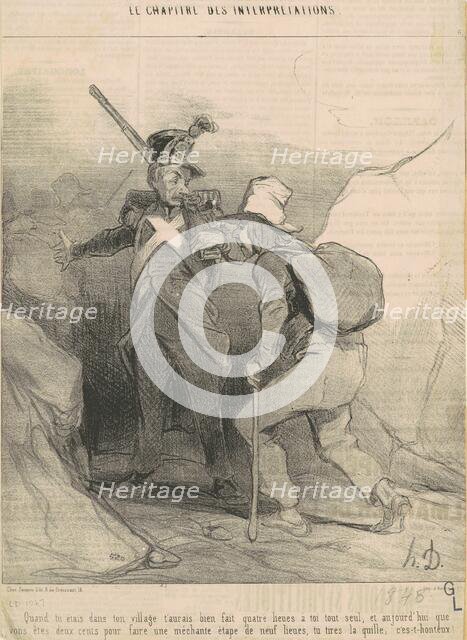 Quand tu étais dans ton village t'aurais ..., 19th century. Creator: Honore Daumier.