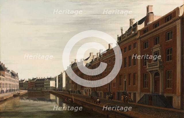 The Golden Bend on the Herengracht in Amsterdam from the west, 1672.  Creator: Gerrit Berckheyde.