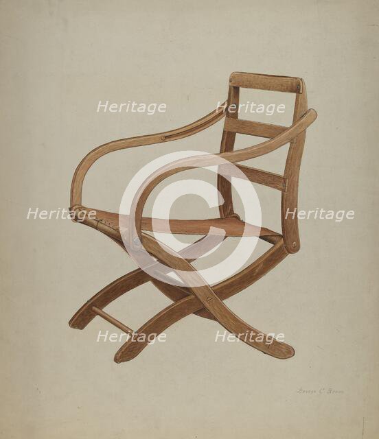 Camp Chair, c. 1940. Creator: George C. Brown.