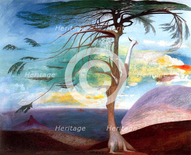 The Lonely Cedar, 1907. Creator: Kosztka Csontváry, Tivadar (1853-1919).