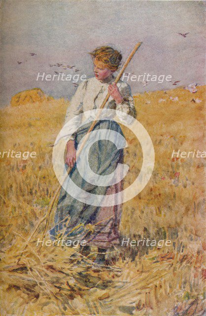 'Gleaning Oats, France', c1900. Artist: Lionel Percy Smythe.
