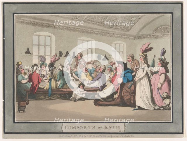 Comforts of Bath, Plate 11, January 6, 1798., January 6, 1798. Creator: Thomas Rowlandson.
