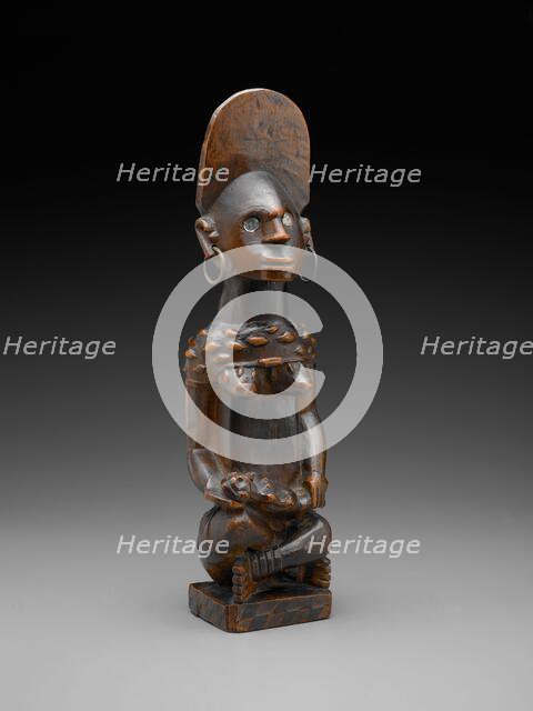 Female figure with child (Phemba), late 19th century - early 20th century. Creator: Unknown.