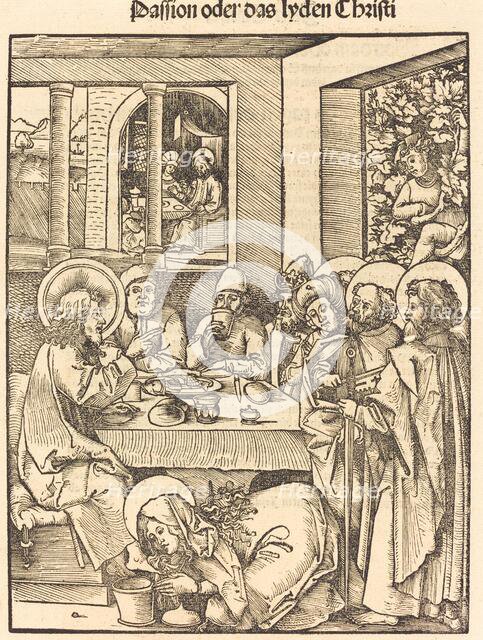 Mary Magdalen Washing Feet of Christ. Creator: Hans Wechtlin the Elder.