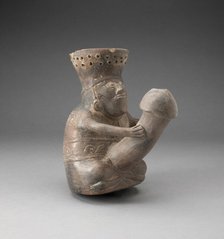 Cup in the Form of a Figure Holding Enlarged Penis, A.D. 1100/1470. Creator: Unknown.