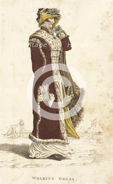 Fashion Plate (Walking Dress), 1812. Creator: John Bell.