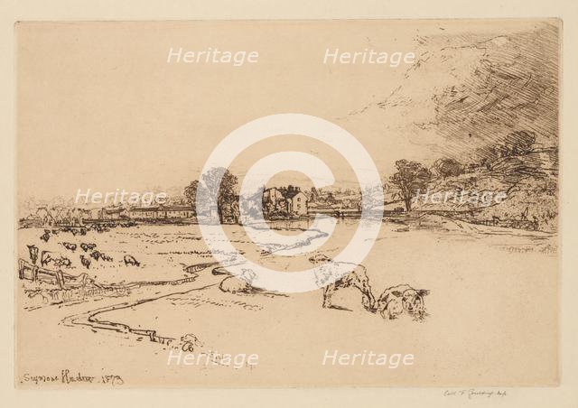 Sawley Abbey, 1873. Creator: Francis Seymour Haden (British, 1818-1910).