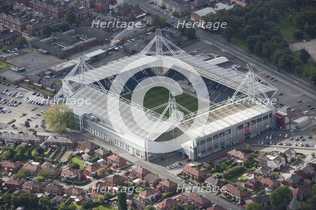 Deepdale, home of Preston North End Football Club, Lancashire, 2015. Creator: Dave MacLeod.