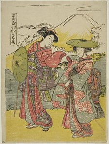 Act Eight: Bridal Journey from the play Chushingura (Treasury of Loyal Retainers), Japan, c.1779/80. Creator: Shunsho.