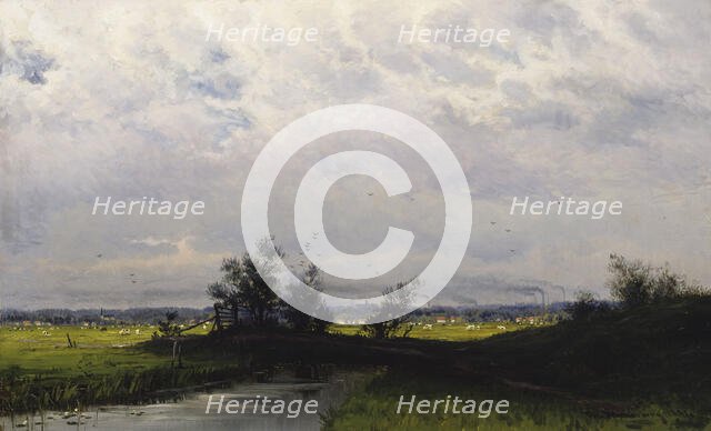 Landscape from lowlands near Haarlem, 1881. Creator: Thorsten Waenerberg.