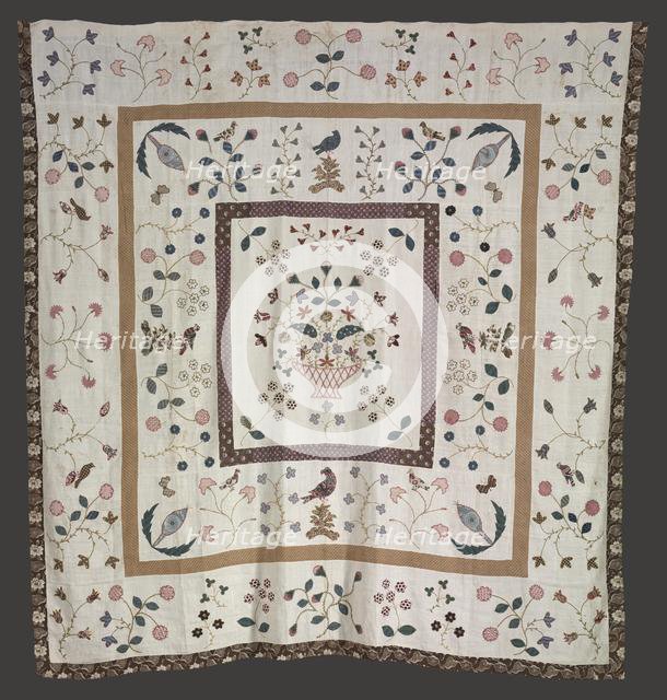 Bedspread, c. 1840. Creator: Belinda Ellen Orr.