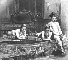 'The Expedition to Upper Burma--King Theebaw and his two Queens in the Palace at Mandalay', 1886.  Creator: Unknown.