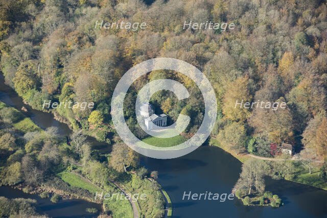 The Pantheon, a temple in Stourhead Gardens, originally called the Temple of Hercules, Wilts, 2017. Creator: Damian Grady.