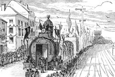 Unveiling the German National Monument at Rüdesheim: the Great Tun in the main street, 1883. Creator: Unknown.