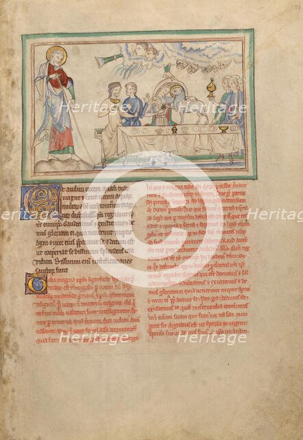 The Marriage of the Lamb; Dyson Perrins Apocalypse, about 1255-1260. Creator: Unknown.