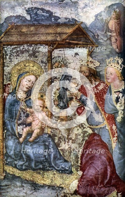 'Adoration of the Three Kings', c1360 (1955). Artist: Unknown