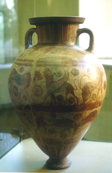 Etruscan amphora decorated with mythical beasts, c7th-6th century BC. Artist: Unknown