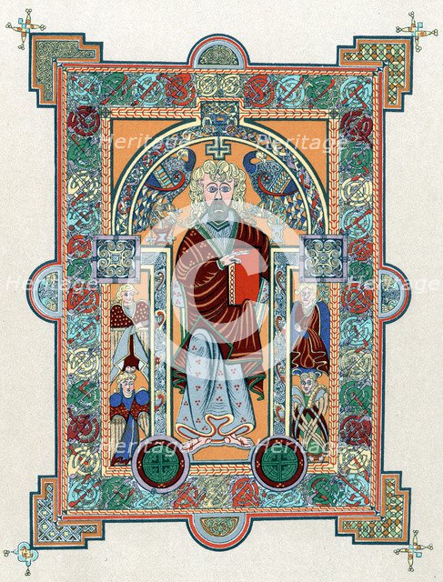 St Matthew from the Book of Kells, c800. Artist: Unknown