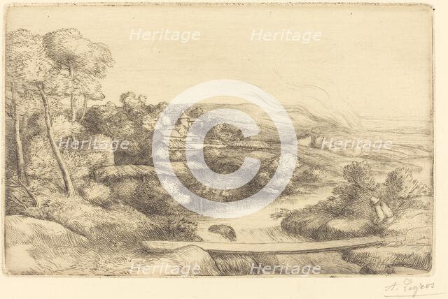 Footbridge (La passerelle). Creator: Alphonse Legros.