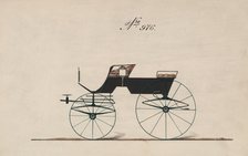 Design for 4 seat Phaeton, no top, no. 976, 1850-70. Creator: Brewster & Co.